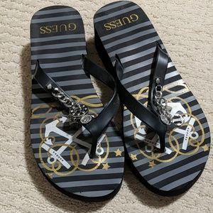 Guess platform nautical themed sandals